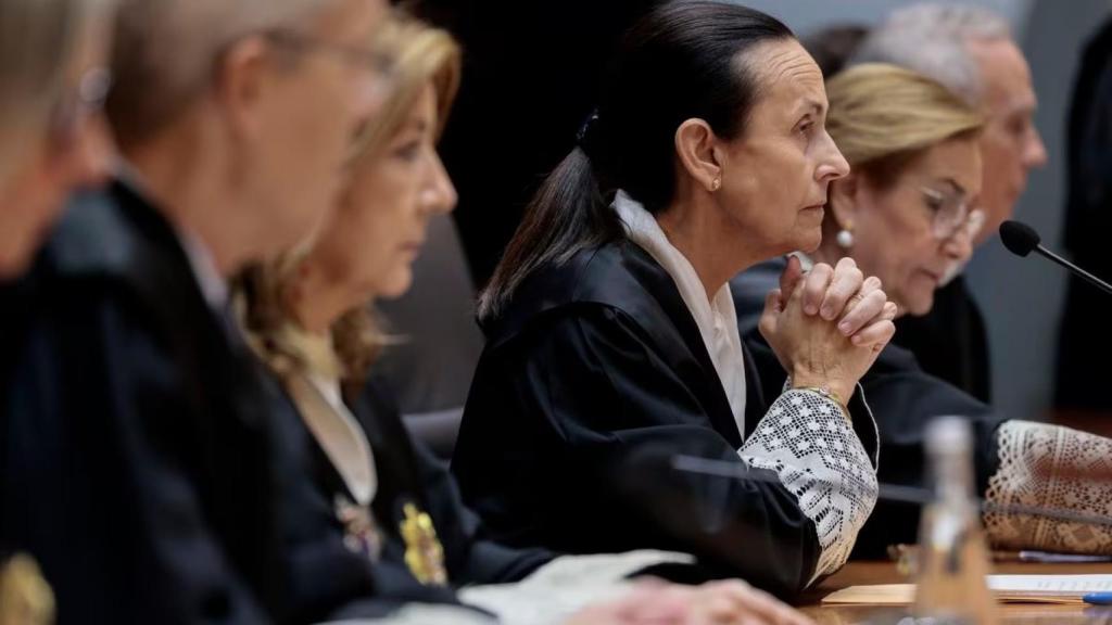 La presidenta del TSJ, Pilar de la Oliva, durante la celebración el acto de apertura del Año Judicial.