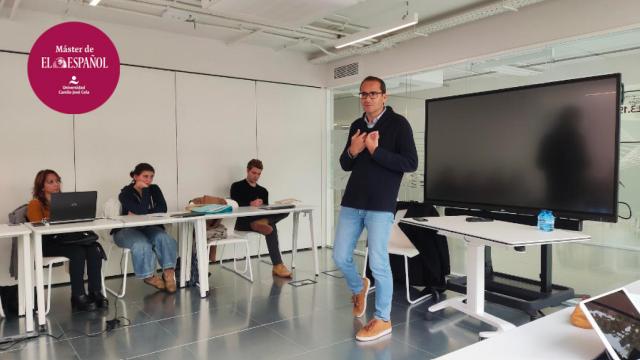 El periodista David Jiménez, impartiendo una Masterclass en el Máster de El Español.