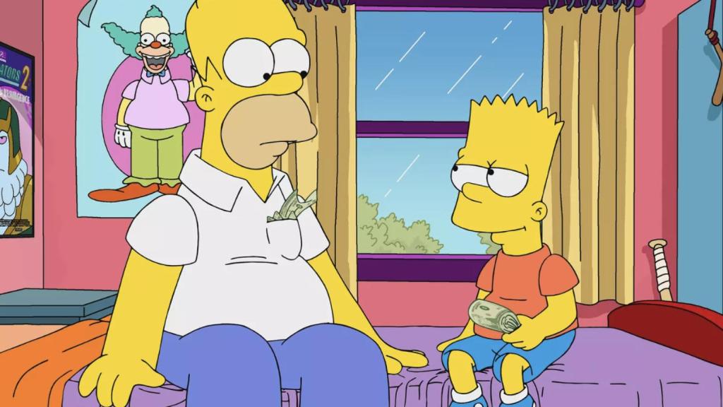 Homer y Bart en 'Los Simpson'