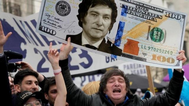 Milei, en un acto de campaña