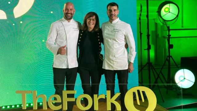 Lenin Busquet, Esther Labaig y Eduardo Espejo en la gala de los premios TheFork.