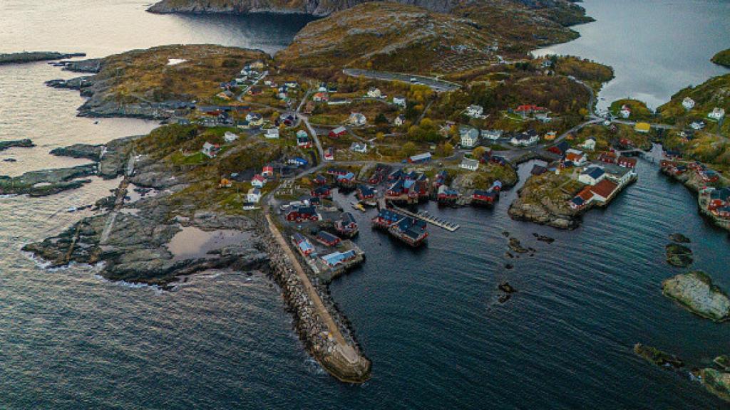 Vista general de Å, en Noruega.