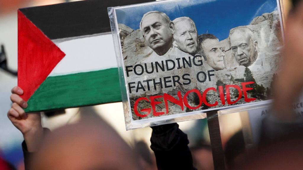 Manifestación de apoyo al pueblo de Palestina en Bruselas.