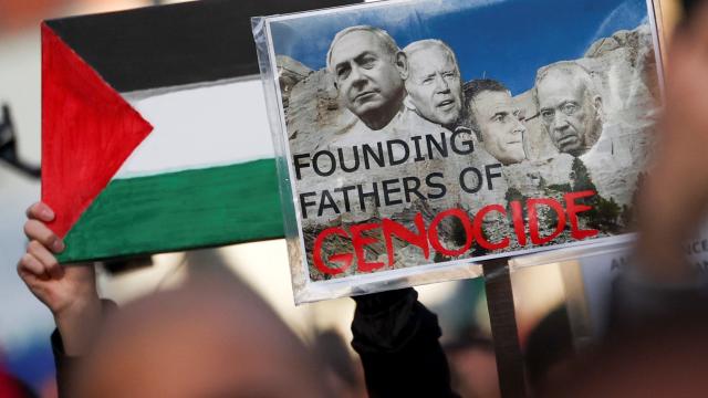 Manifestación de apoyo al pueblo de Palestina en Bruselas.