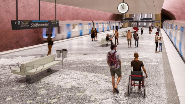 Andén de la Estación de Slakthusområdet (Estocolmo)