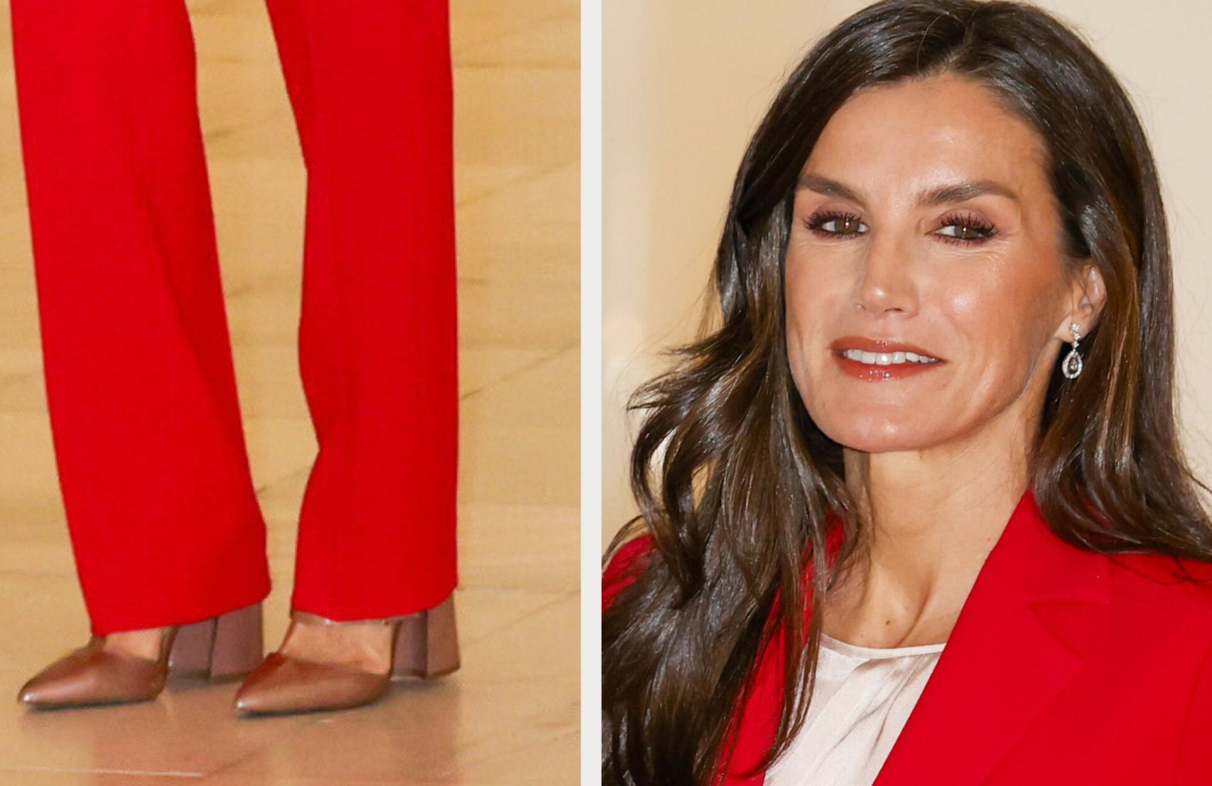 Los zapatos y los pendientes, ambos repetidos, de Letizia.