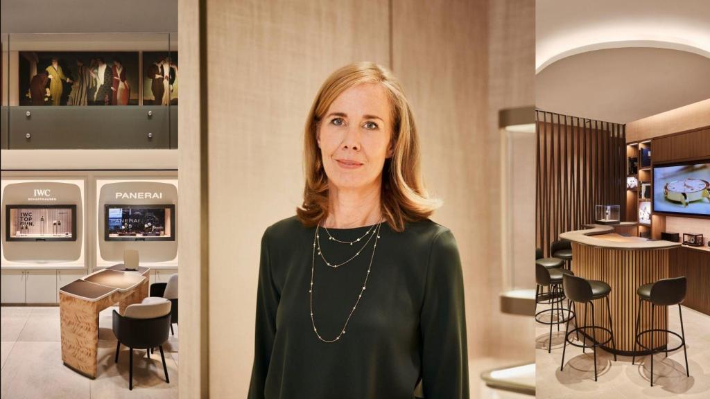 La directora de la tienda, Christiane Boemer, junto a detalles de la 'boutique' en Serrano 58.