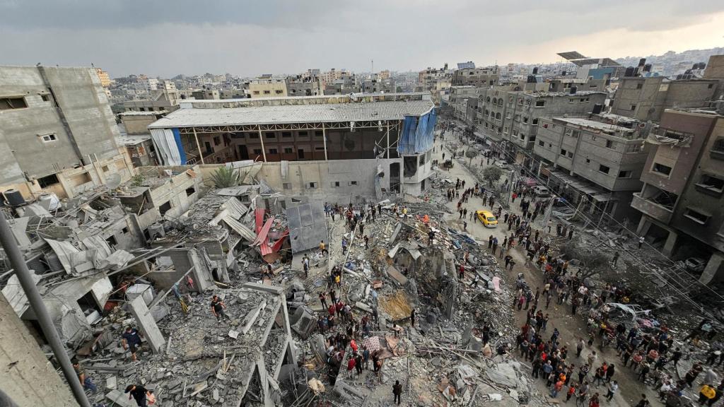 Campo de refugiados de Jabalia, bombardeado por Israel