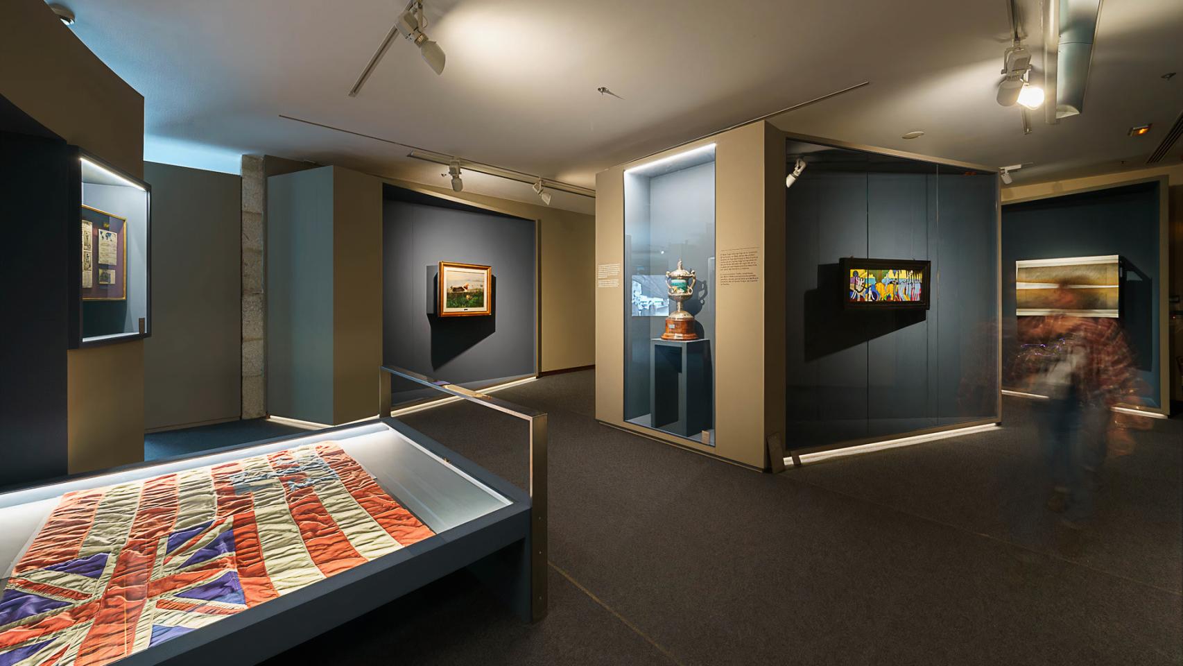 Interior de la exposición ‘Vigo no tempo’.