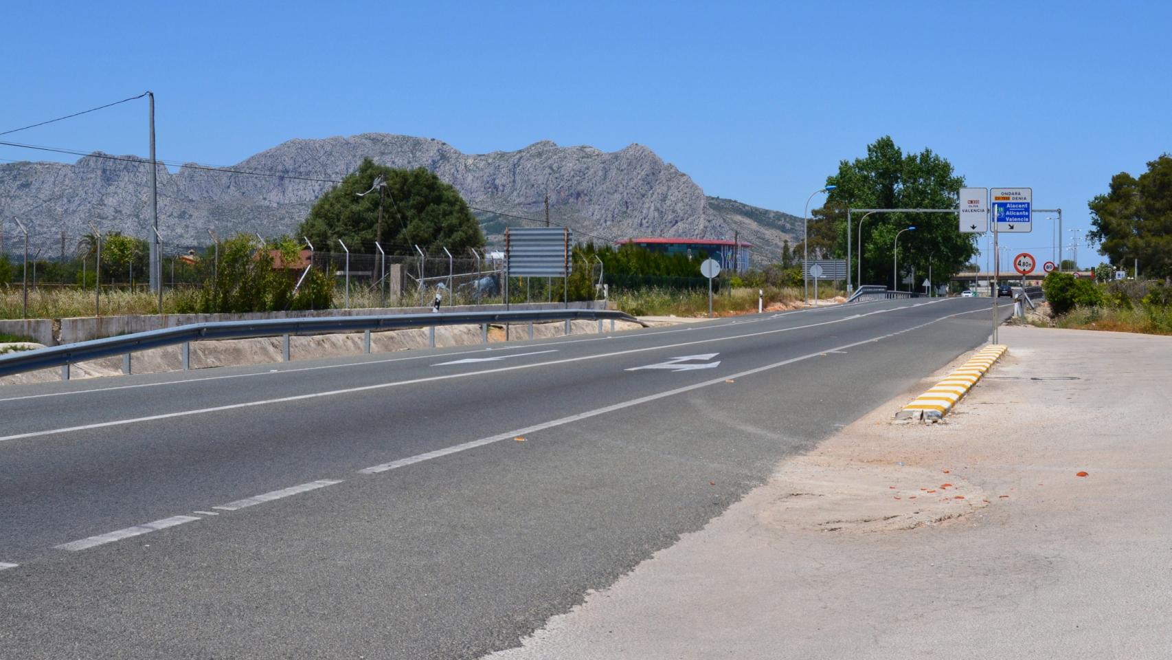 Carrertera nacional 332 por Ondara, Marina Alta.