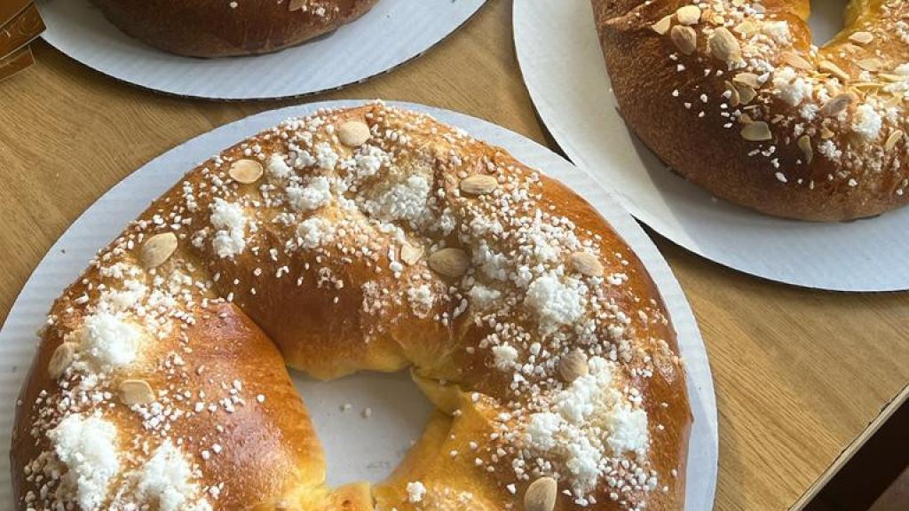 El roscón de reyes, hecho con aceite de oliva.