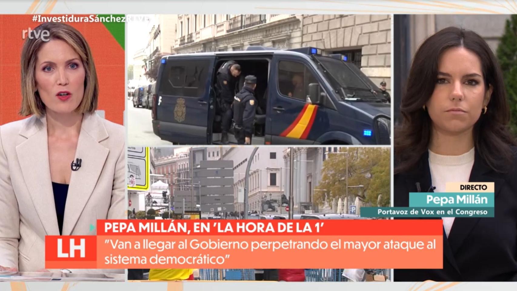 Silvia Intxaurrondo y Pepa Millán en 'La hora de La 1'.