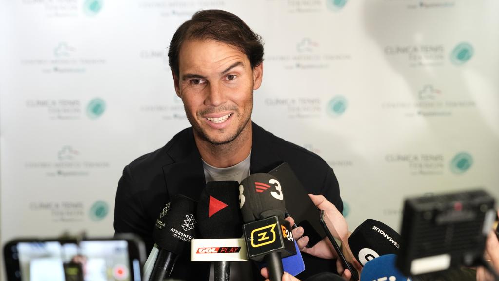 Rafa Nadal, durante la presentación de la Clínica Tenis Teknon