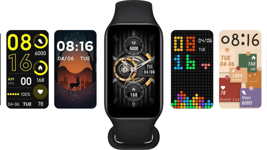La pantalla de la Xiaomi Smart Band 8 Active permite usar más tipos de esferas de reloj