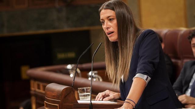 La portavoz de Junts en el Congreso de los Diputados, Míriam Nogueras, este miércoles durante el debate de investidura.