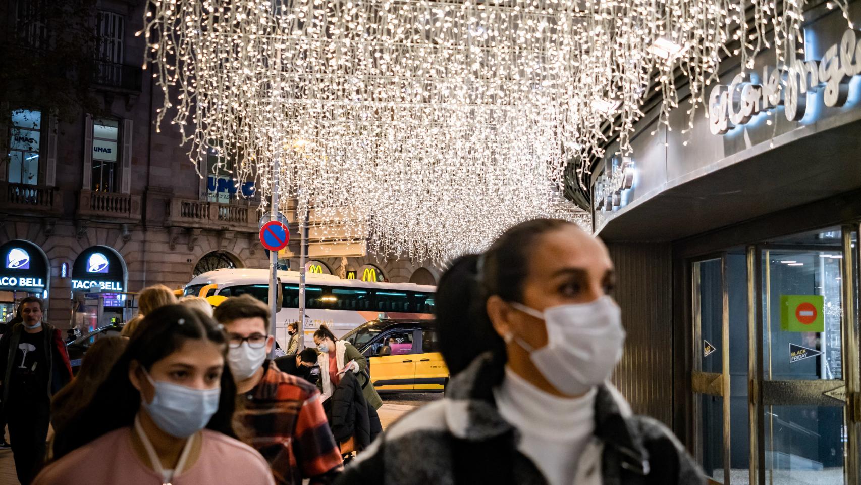 Tienda de El Corte Inglés durante Navidad