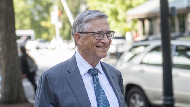Bill Gates, pensativo durante una conferencia