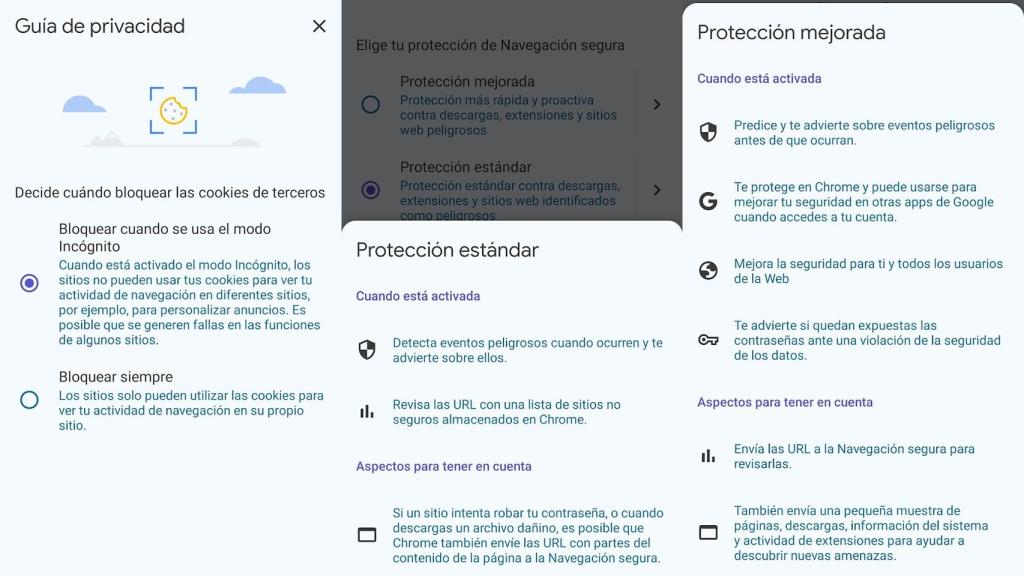 Opciones Google Chrome