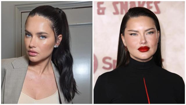 Adriana Lima, en octubre de 2023 (izquierda) y en noviembre de 2023 (derecha).