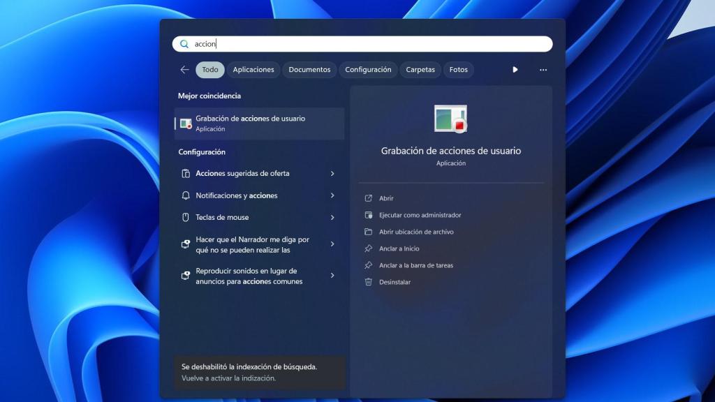 La app Grabación de acciones de usuario que será eliminada de Windows