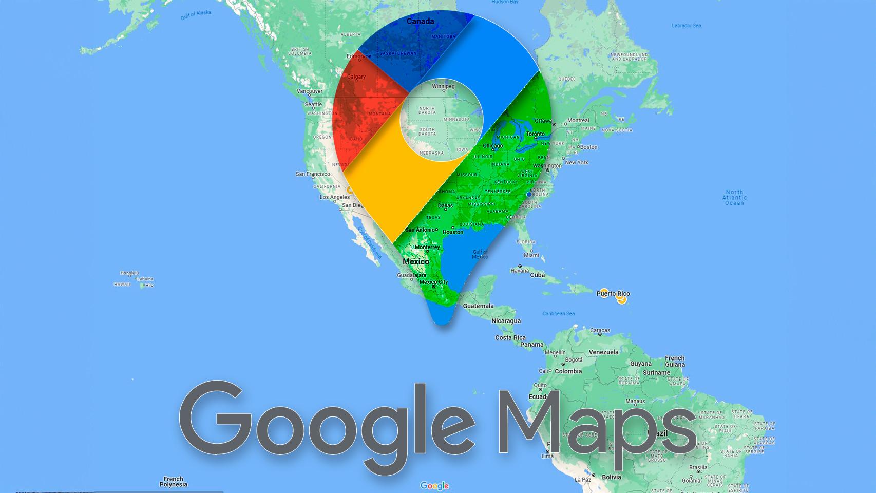 El nuevo esquema de color para Google Maps