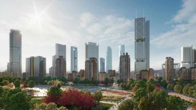 Recreación de Madrid Nuevo Norte.