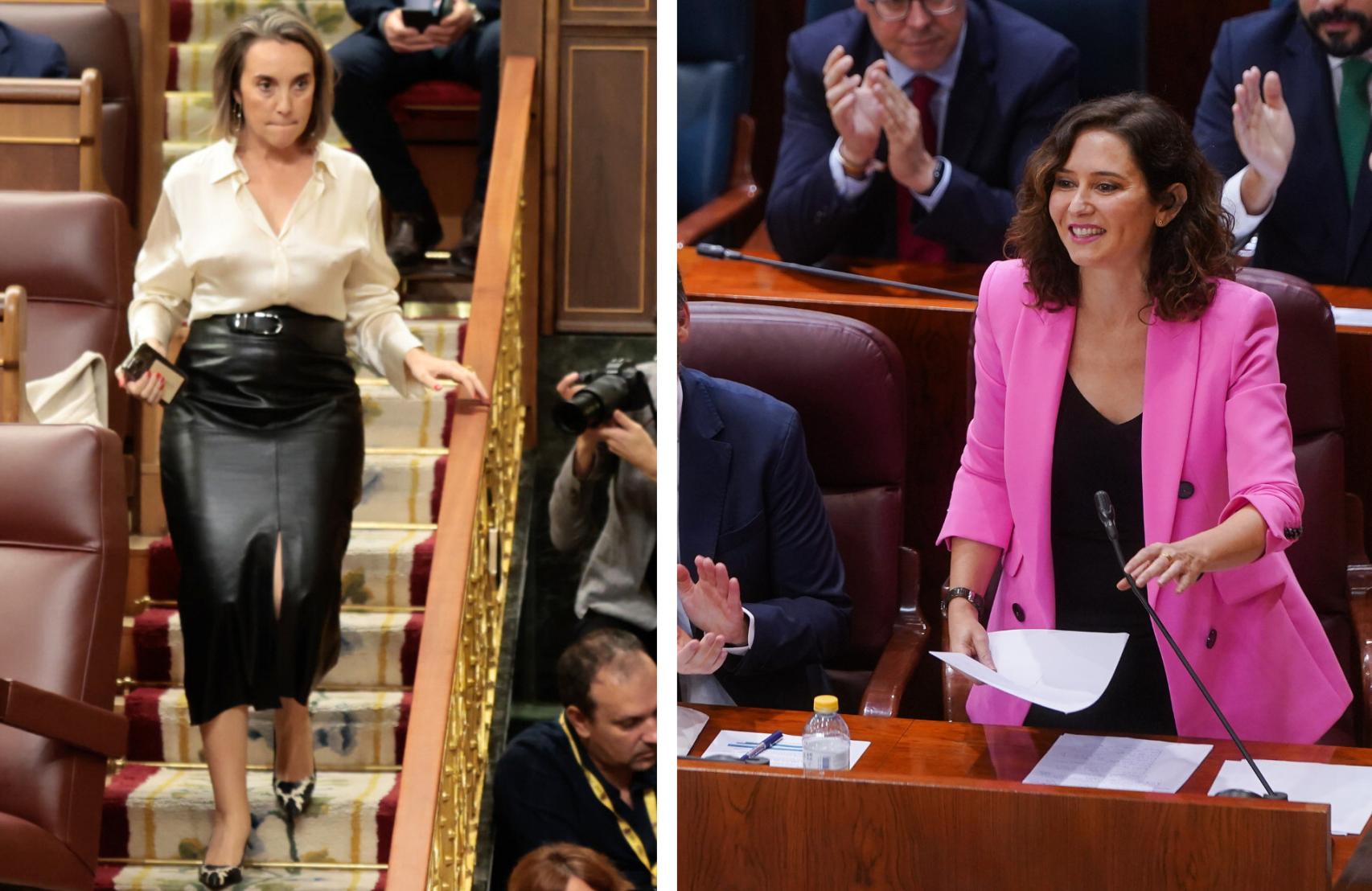 Los 'looks' de Cuca Gamarra e Isabel Díaz Ayuso.