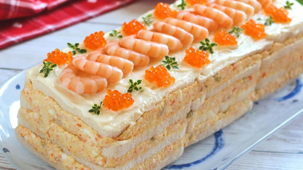 pastel de atún con langostinos, receta de Anna Terés.
