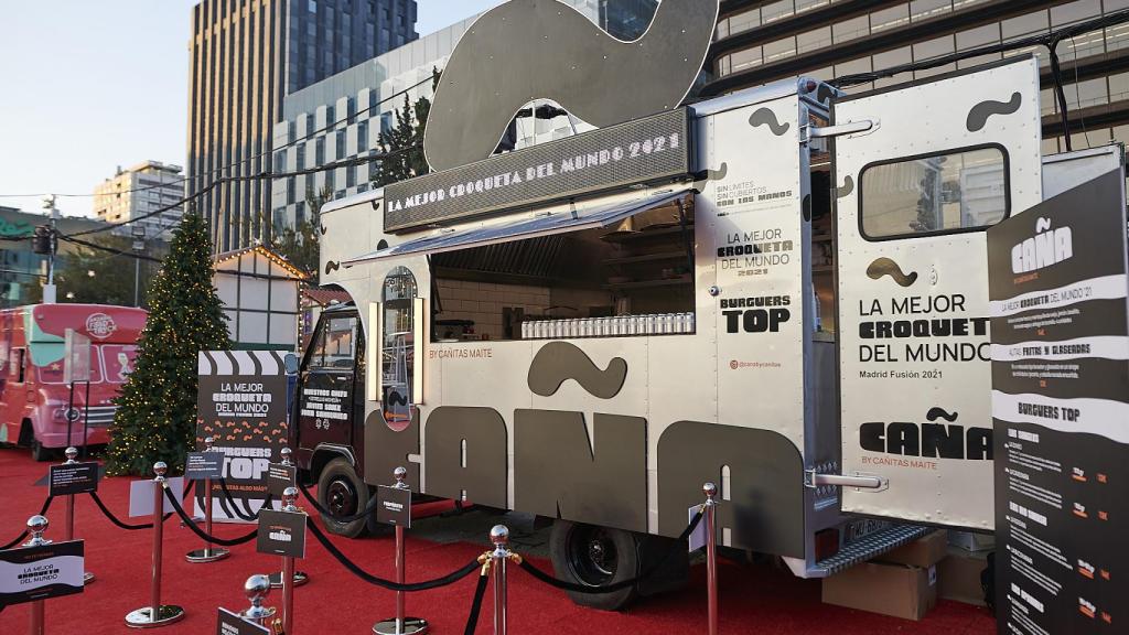 La 'foodtruck' de El Corte Inglés de Paseo de la Castellana, en Madrid.