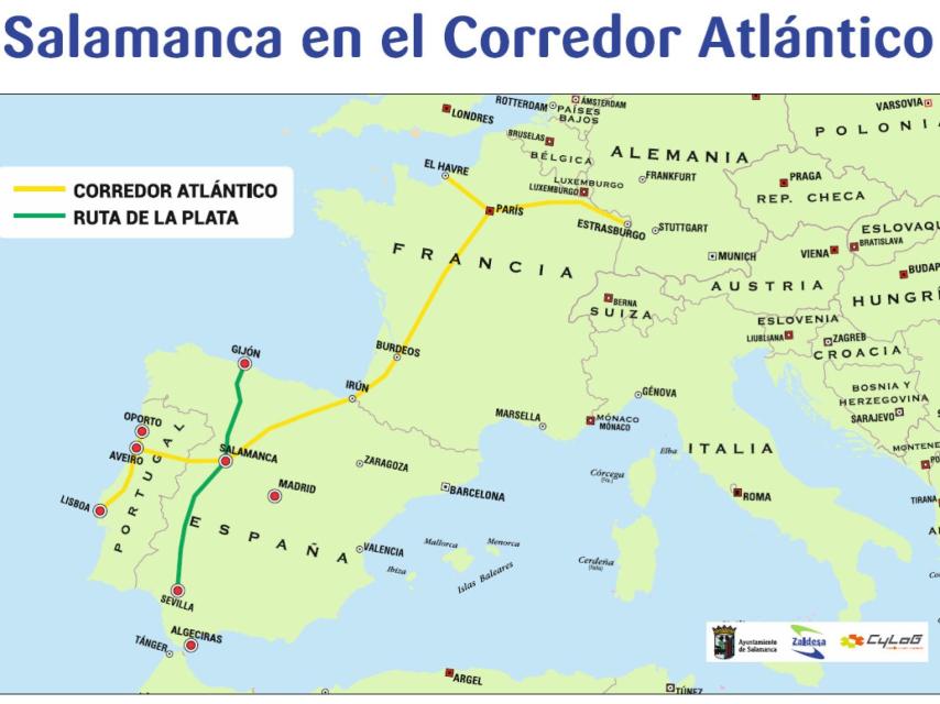 Salamanca en el Corredor Atlántico.