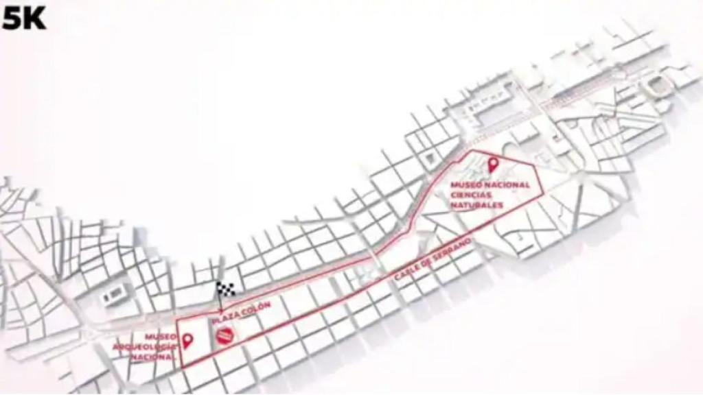 Recorrido de la carrera de 5 kilómetros de 'Ponle Freno'