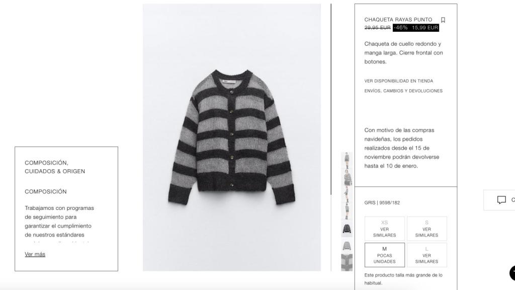 Chaqueta rayas.