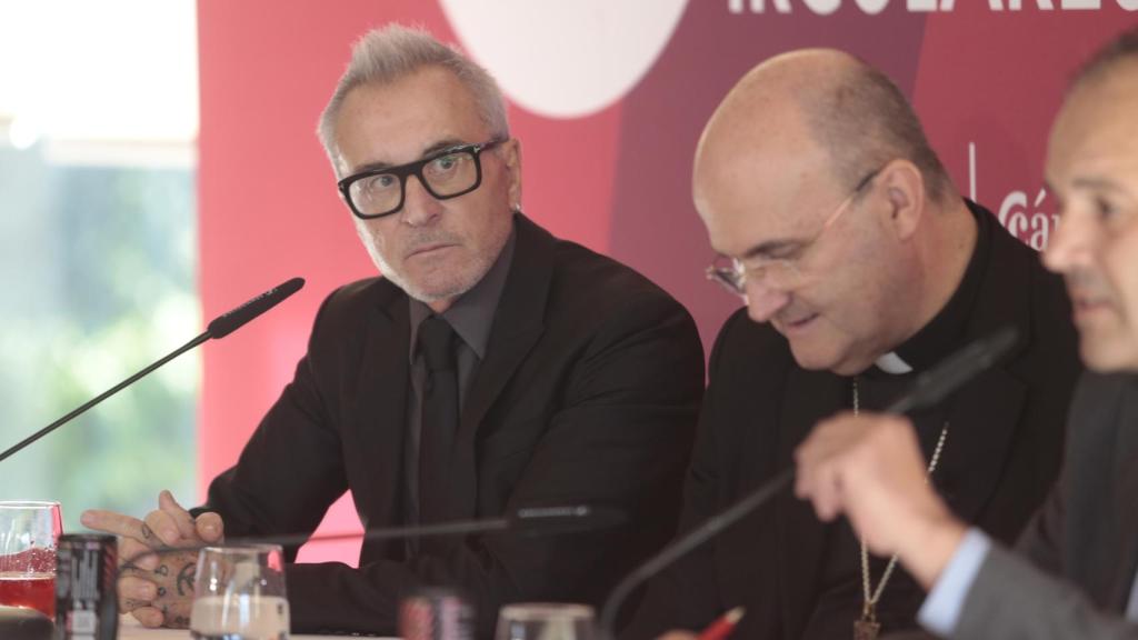 Jesús Navarro, José Ignacio Munilla y Carlos Baño, durante el turno de preguntas.