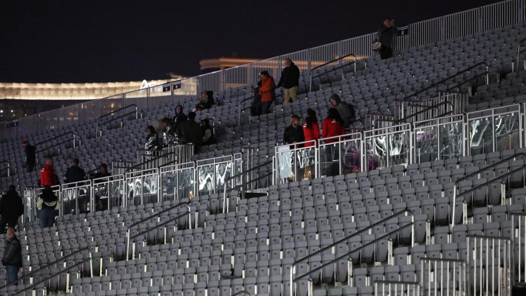 Gradas casi vacías en el Gran Premio de Las Vegas.