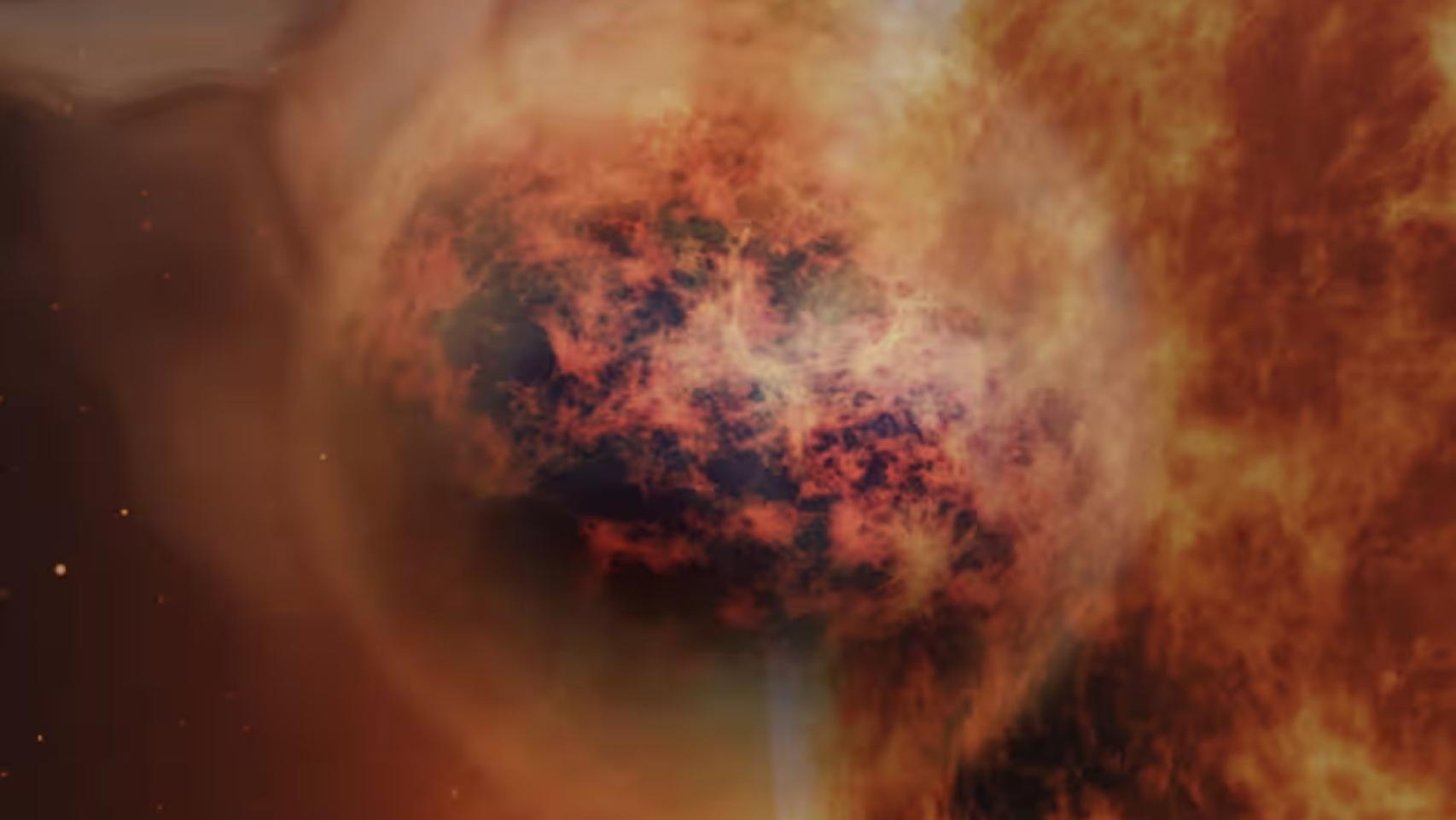 Representación artística de Wasp-107b.