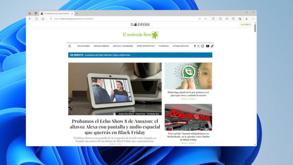 Navegador Edge en Windows 11
