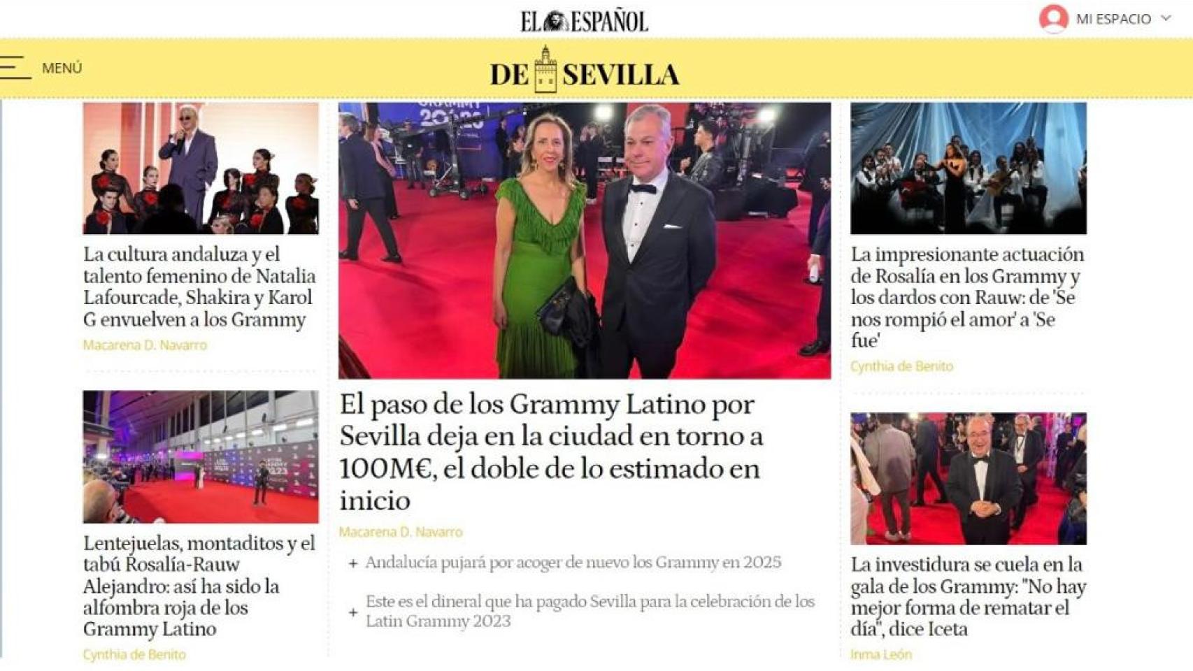 Portada de El Español de Sevilla.