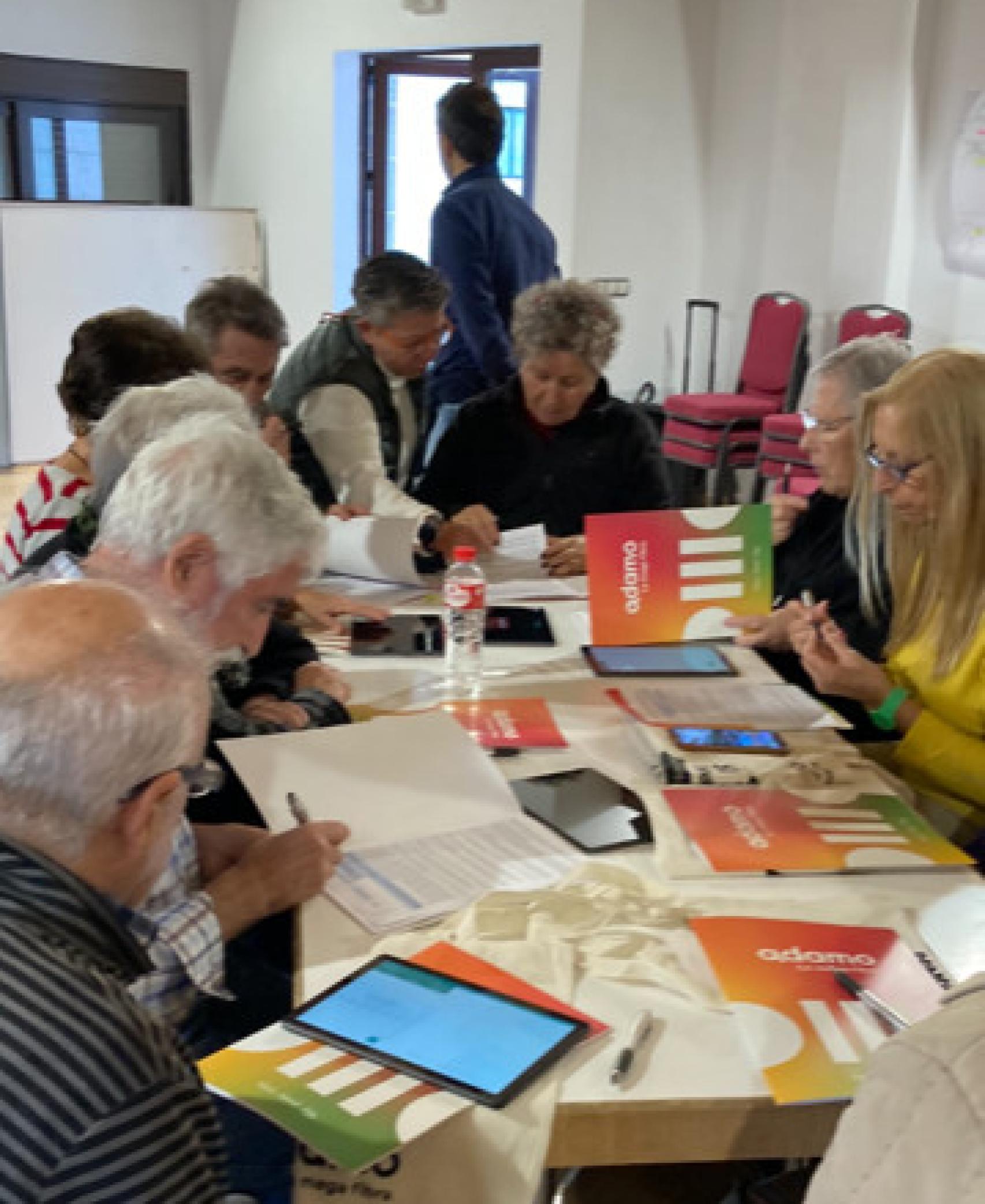 Un momento del taller impartido por Adamo en La Adrada