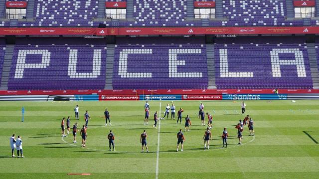 El entrenamiento de la selección española en el estadio José Zorrilla
