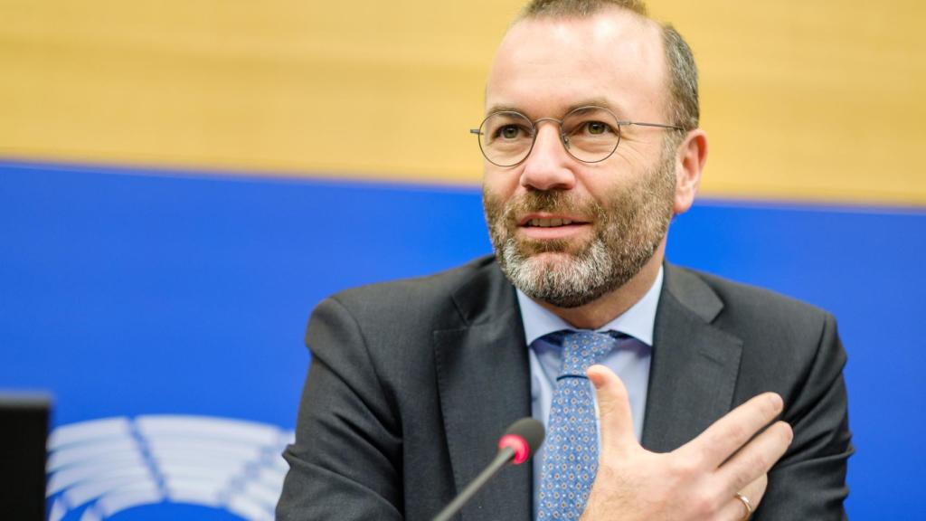 El presidente del EPP, Manfred Weber, en el Parlamento Europeo.