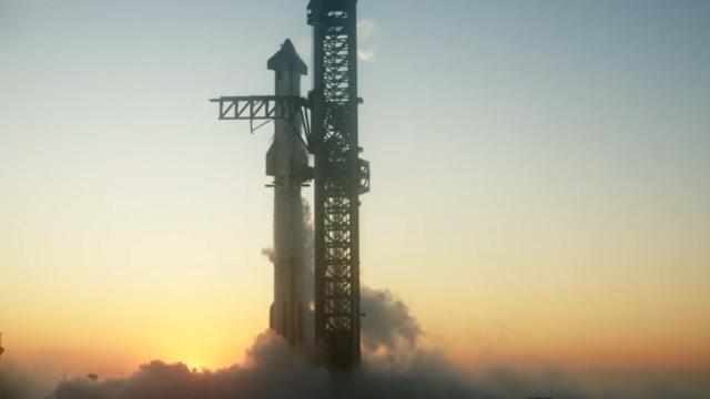 Starship en antes de su despegue.