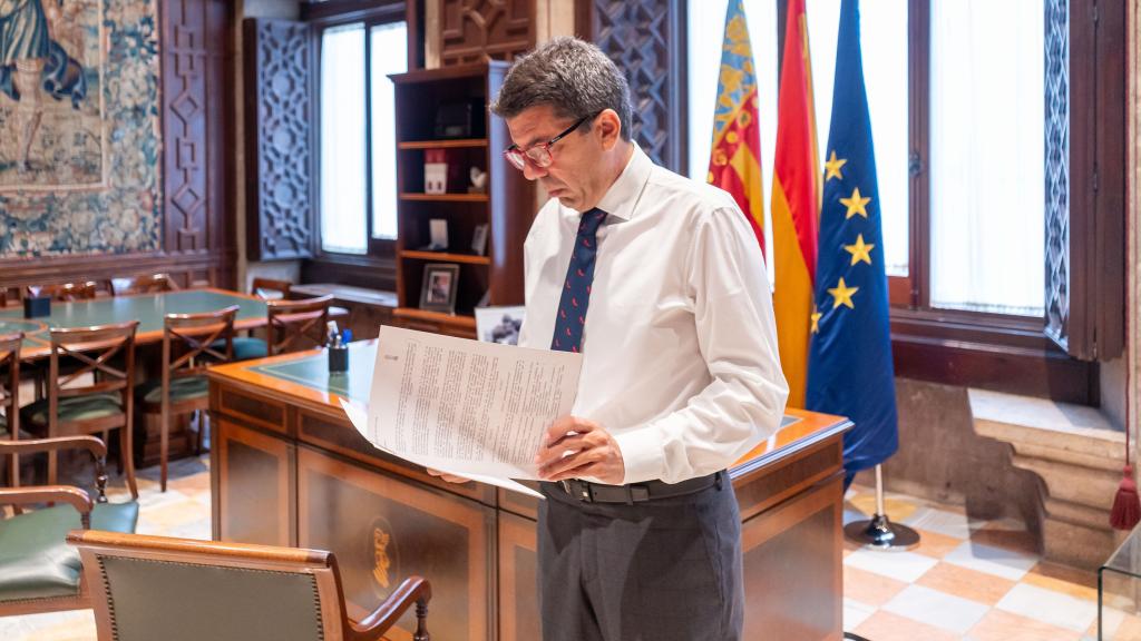 Carlos Mazón, en el Palau de la Generalitat Valenciana.
