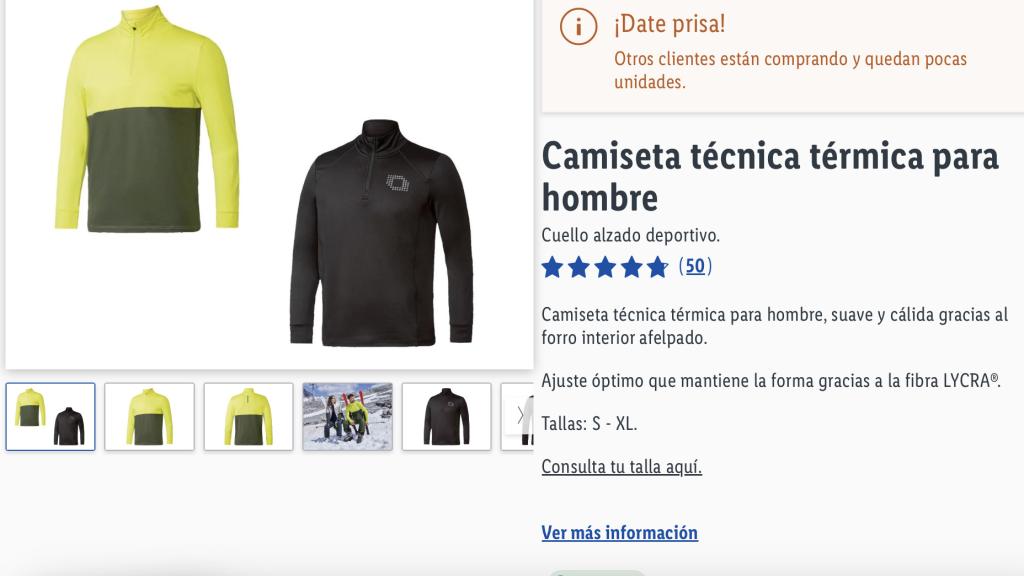 Camiseta térmica.