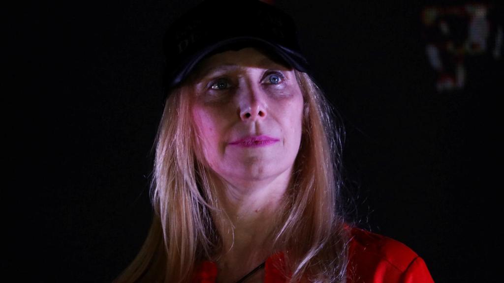 Karina, hermana de Javier Milei, en el 'búnker' de La Libertad Avanza durante la noche electoral.