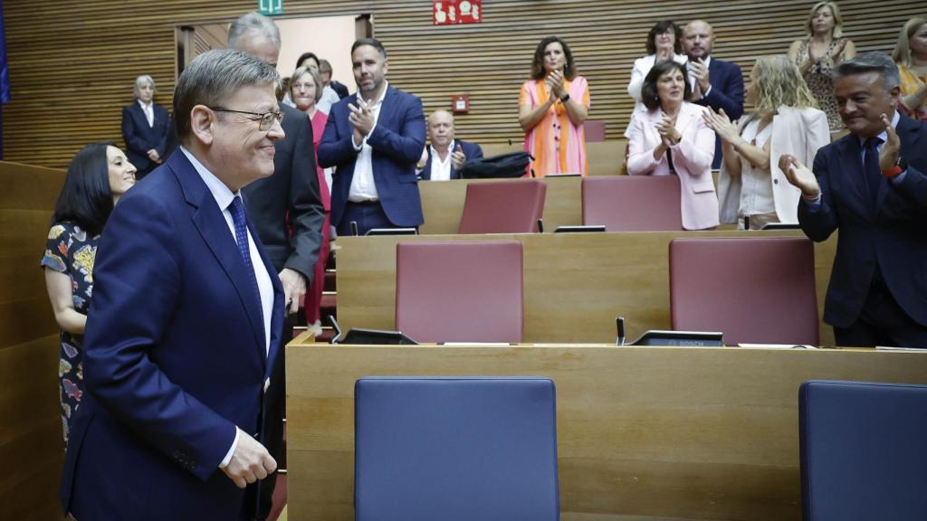 Ximo Puig en el debate de investidura de Carlos Mazón el pasado mes de julio