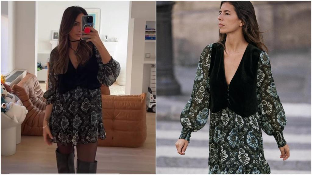 Rocío Osorno con el vestido verde de Zara que ha agotado.