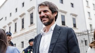 Ernest Urtasun, el pasado jueves a la salida del Congreso de los Diputados. Foto: Carlos Luján / Europa Press