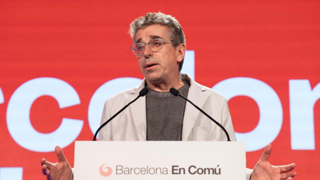 Jordi Martí Grau durante la jornada electoral municipal del 28 de mayo en la sede de Barcelona En Comú. Foto: David Zorrakino / Europa Press