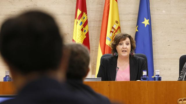 Imagen de la comparecencia de Patricia Franco.
