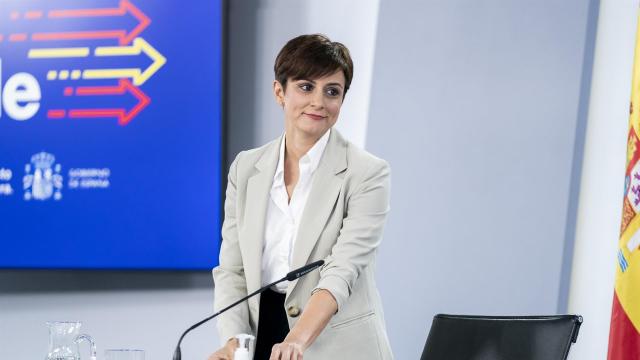 Isabel Rodríguez, durante una rueda de prensa del Gobierno